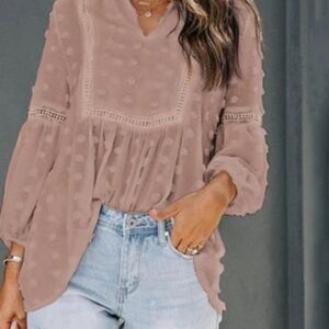 Unbranded Elegant Mauve BlouseSz M